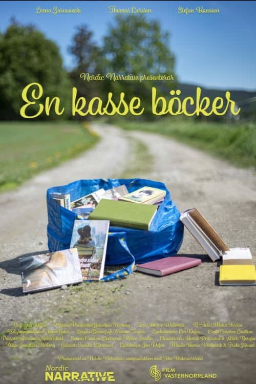 En kasse böcker poster