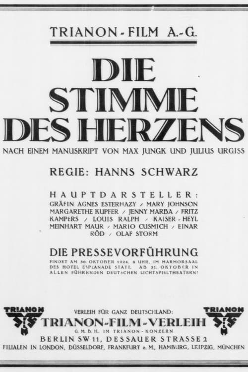 Die Stimme des Herzens poster