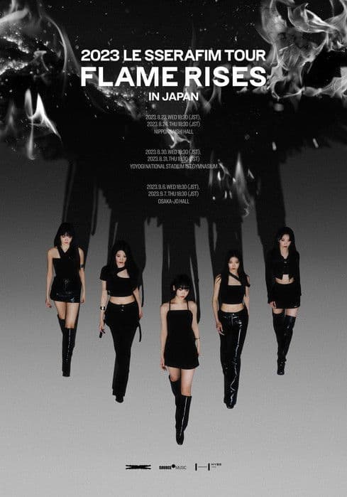 2023 LE SSERAFIM TOUR 'FLAME RISES' IN JAPAN poster