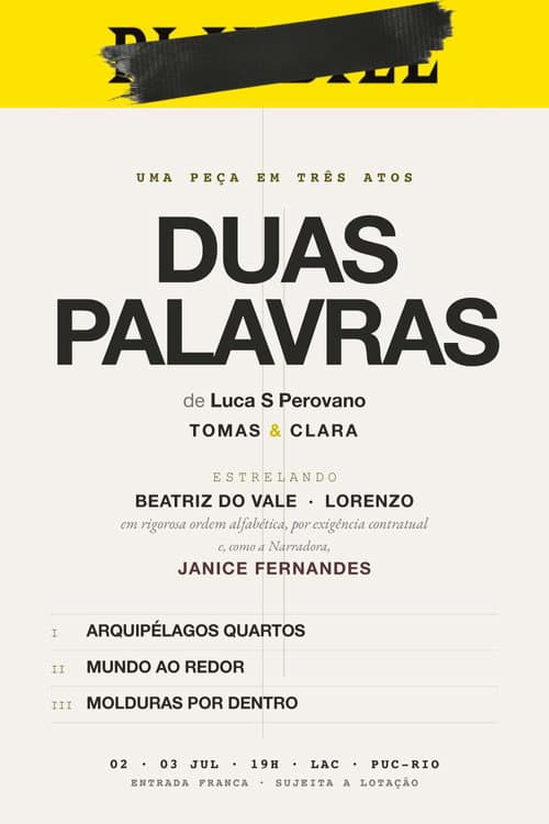 Duas Palavras poster
