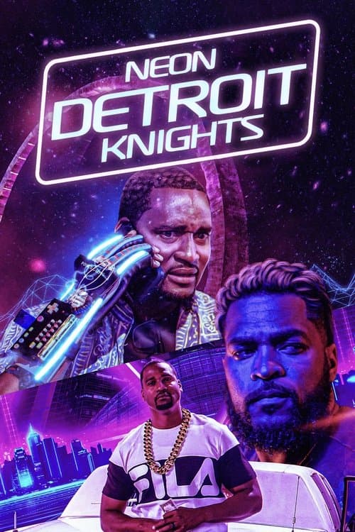 Neon Detroit Knights poster