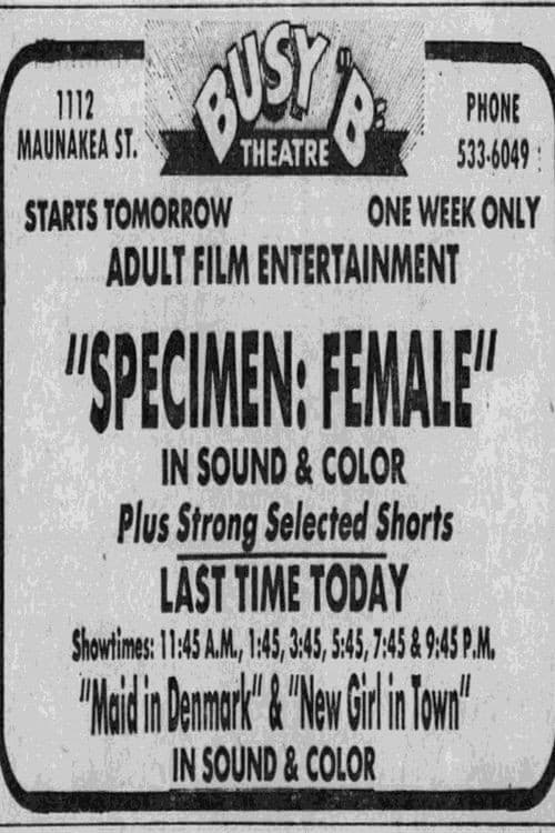 Specimen: Female poster
