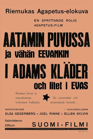 Aatamin puvussa ja vähän Eevankin poster