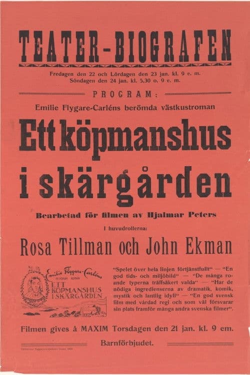 Ett köpmanshus i skärgården poster