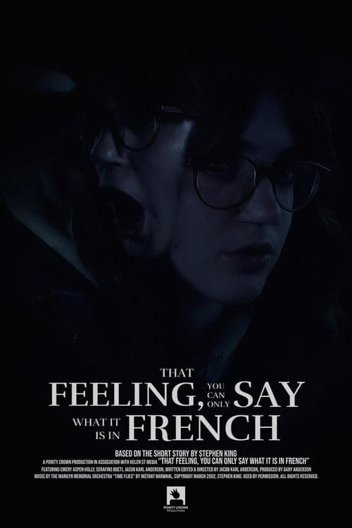 That Feeling, You Can Only Say What It Is In French poster