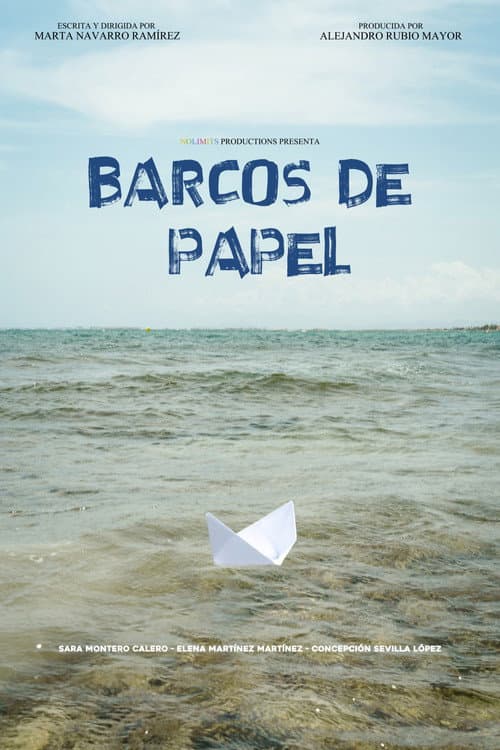 Barcos de papel poster
