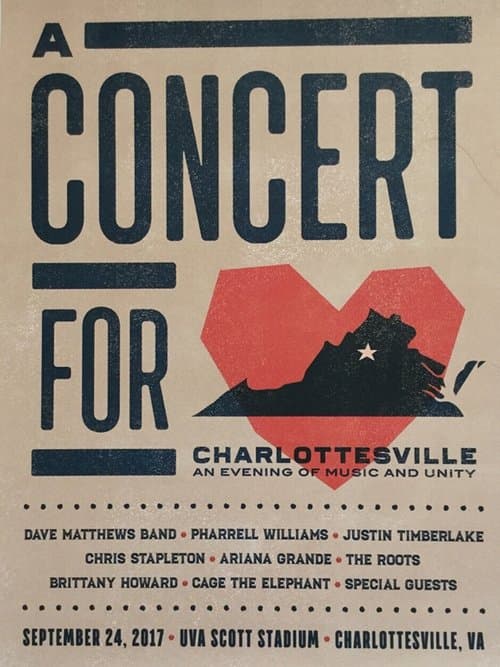 Dave Matthews Band - Concert for Charlottesville poster