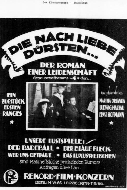 Die nach Liebe dürsten poster