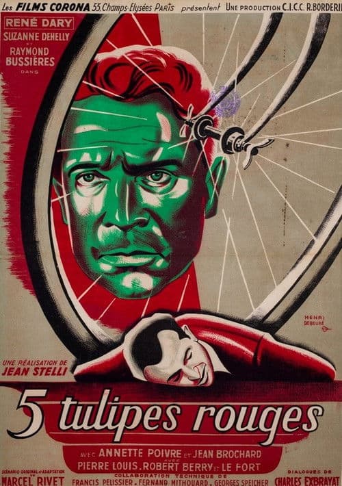 Five Red Tulips poster