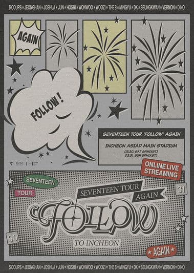 SEVENTEEN TOUR 'FOLLOW' AGAIN TO INCHEON poster