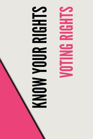 Stand UP, Speak OUT: Voting Rights - Know Your Rights poster